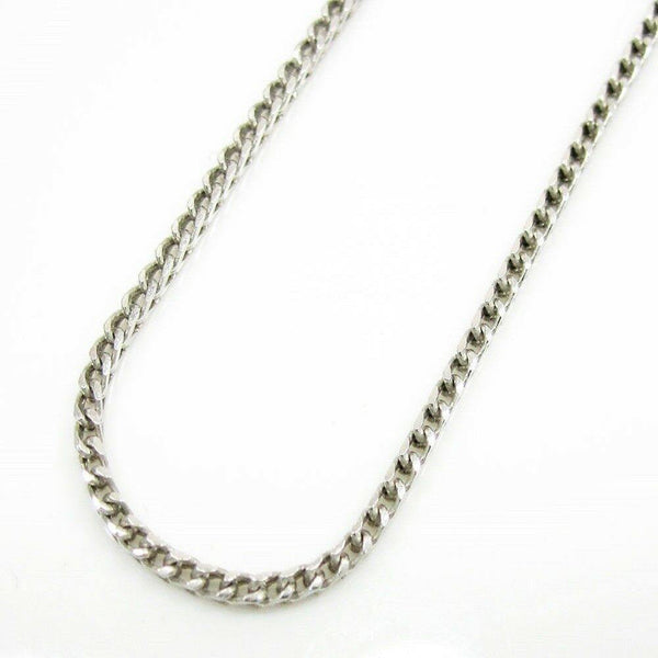 White Gold Solid Diamond Cut Franco Chain