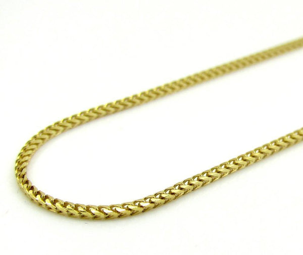 10K Yellow Gold Solid Diamond Cut Franco Chain Bracelet 1.3MM 8" 2.00 Gram - Gold Americas