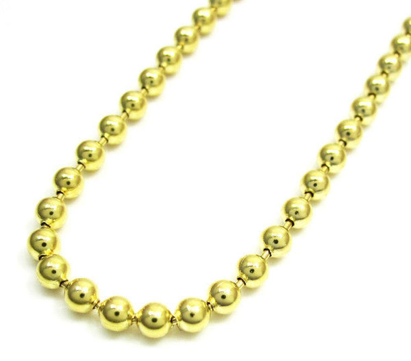 10K Yellow Gold Solid Diamond Cut Moon Chain 3MM 40" 27.00 Gram - Gold Americas