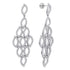 14K White Gold Round Diamond Luxury Dangle Screwback Earrings 4-3/4 Cttw - Gold Americas