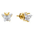 14K Yellow Gold Baguette Diamond Butterfly Bug Earrings 1/2 Cttw - Gold Americas