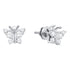 14K White Gold Baguette Diamond Butterfly Bug Earrings 1/2 Cttw - Gold Americas