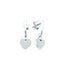 14K White Gold Round Diamond Dangle Heart Screwback Earrings 1/4 Cttw - Gold Americas