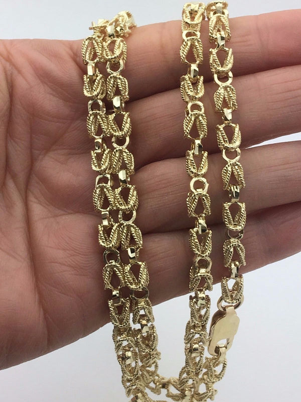 10K Yellow Gold Hollow Turkish Chain 6MM