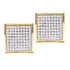 10K Yellow Gold Round Pave-set Diamond Square Cluster Earrings 7/8 Cttw - Gold Americas