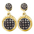 10K Yellow Gold Round Brown Color Enhanced Diamond Dangle Earrings 1/4 Cttw - Gold Americas