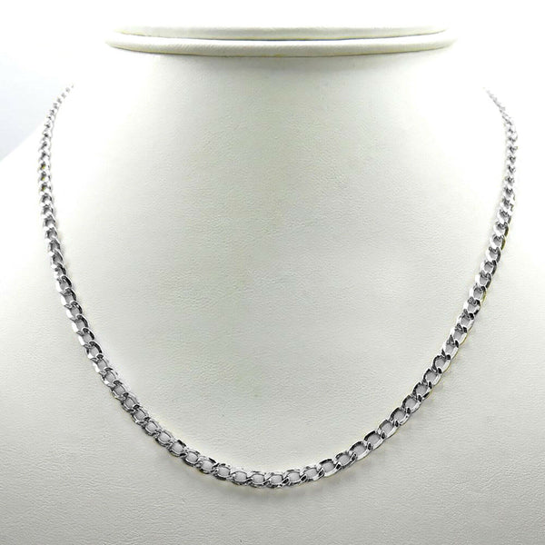 14K White Gold Solid Miami Cuban Chain 5MM