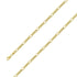 14k Yellow Gold Plated 5mm Silver Figaro Chain Size- 8" - Gold Americas