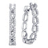 10k White Gold Round Diamond Woven Hoop Earrings 1/2 Cttw - Gold Americas