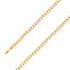 14k Yellow Gold Finish 8mm Silver Cuban Chain Size- 9" - Gold Americas