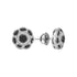 10K White Gold Round Black Color Enhanced Diamond Fashion Earrings 1/3 Cttw - Gold Americas